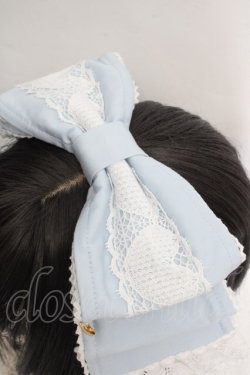 画像2: Angelic Pretty / Heartヒロインリボンヘッドドレス(無地)  サックス O-26-04-09-1010-AP-AC-OW-OS