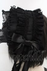 画像3: Luxmira / プリーツレースのヘッドドレス”Femme fatale”  ブラック O-26-04-09-1001-GO-AC-IG-OS (3)
