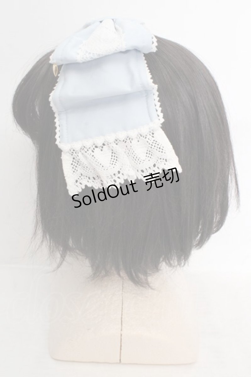 画像3: Angelic Pretty / Heartヒロインリボンヘッドドレス(無地)  サックス O-26-04-09-1010-AP-AC-OW-ZT575 (3)