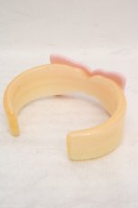 画像2: MILK / リボンバングル  ピンク×クリーム O-26-04-09-1116-ML-AC-IG-OS (2)