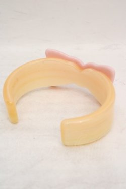 画像2: MILK / リボンバングル  ピンク×クリーム O-26-04-09-1116-ML-AC-IG-OS