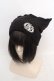 画像1: Candy Stripper / CND DEVIL EAR ビーニー  クロ O-26-04-09-1117-PU-AC-IG-OS (1)