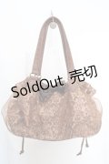 axes femme / アラベスク柄オーガンジー重ねバッグ 450×130×250mm ブラウン O-26-04-09-1122-AX-BG-IG-OS