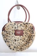 axes femme / レオパードファーハート型バッグ  ブラウン O-26-04-09-1123-AX-BG-IG-OS