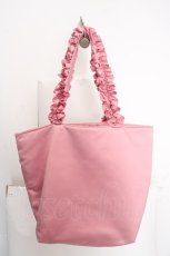 画像2: Maison de FLEUR / ブランドロゴフリルハンドルトートMバッグ  ピンク O-26-04-09-1124-LO-BG-IG-ZTK027 (2)