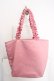 画像2: Maison de FLEUR / ブランドロゴフリルハンドルトートMバッグ  ピンク O-26-04-09-1124-LO-BG-IG-OS (2)