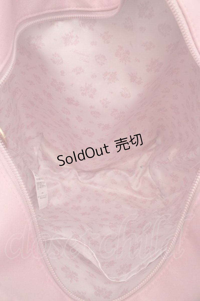 画像3: Maison de FLEUR / ブランドロゴフリルハンドルトートMバッグ  ピンク O-26-04-09-1124-LO-BG-IG-ZTK027 (3)