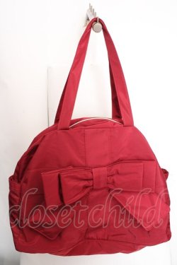 画像1: m petit by misako / ボストンバッグ  ワイン O-26-04-09-1128-LO-BG-IG-OS