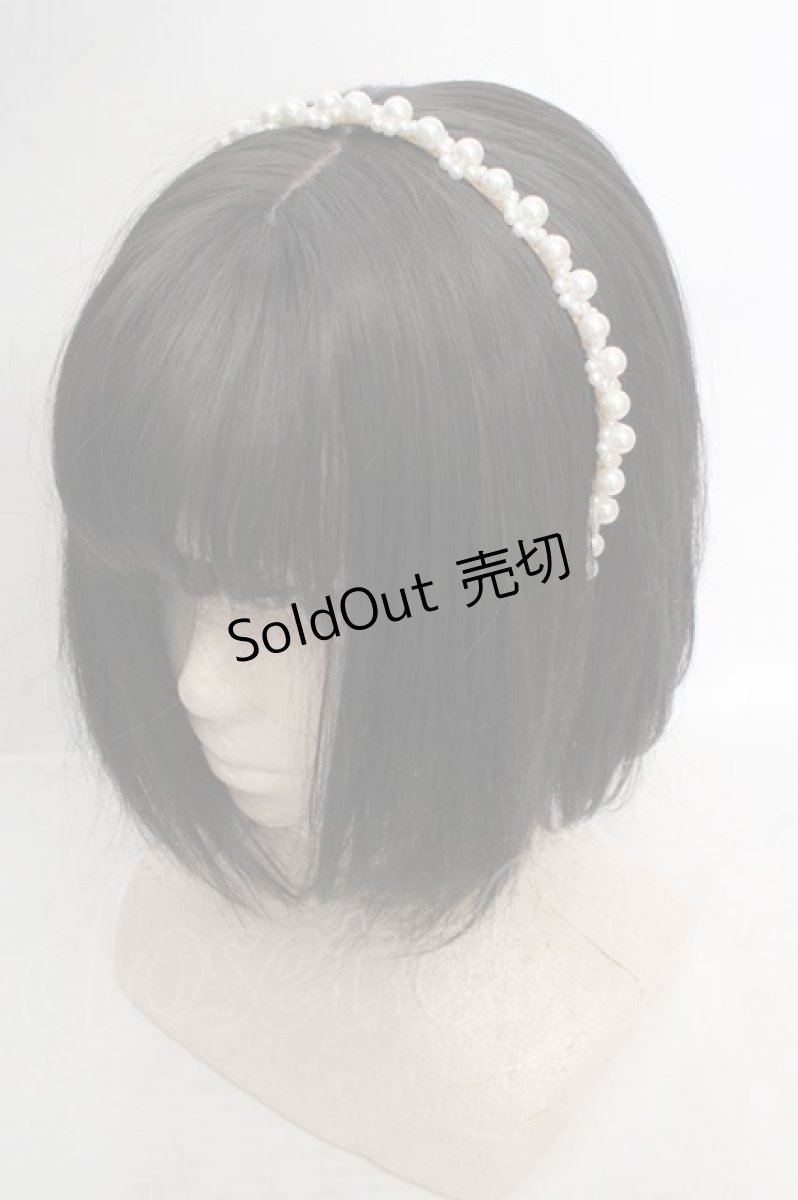 画像1: Ank Rouge / ツイストパールカチューシャ  シロ O-26-04-09-1012-CA-AC-OW-ZT424-F001 (1)
