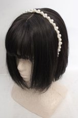 画像1: Ank Rouge / ツイストパールカチューシャ  シロ O-26-04-09-1012-CA-AC-OW-ZT424-F001 (1)