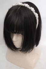 画像1: Jamie エーエヌケー / パールローズカチューシャ  シロ O-26-04-09-1013-LO-AC-OW-ZT424-F001 (1)