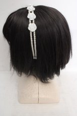 画像2: Jamie エーエヌケー / パールローズカチューシャ  シロ O-26-04-09-1013-LO-AC-OW-ZT424-F001 (2)