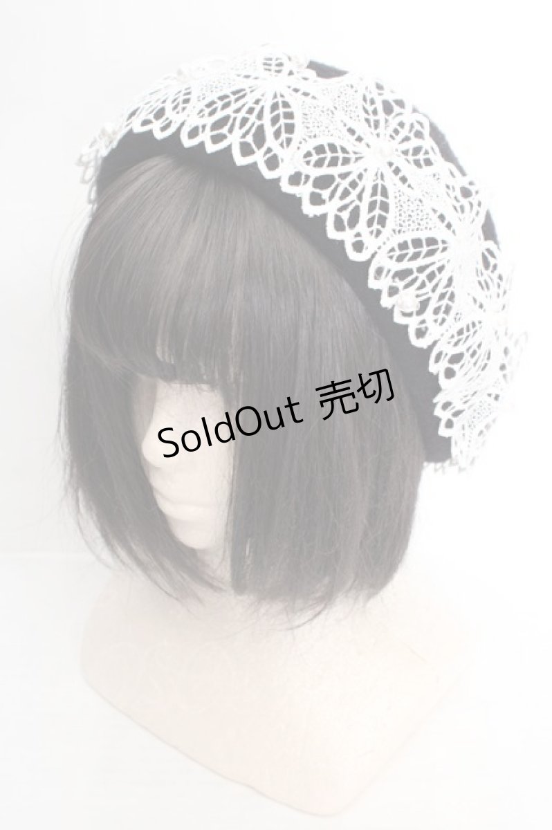 画像1: m petit by misako / TT*AMレースBベレー 57.5cm クロ O-26-04-09-1014-LO-AC-OW-ZTK053 (1)