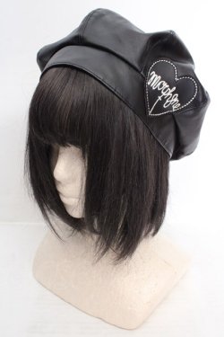 画像1: MORPH8NE / レザーベレー  ブラック O-26-04-09-1015-PU-AC-OW-OS