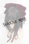 axes femme kawaii / ベロアリボンヘッドドレス  ワイン O-26-04-09-1003-AX-AC-IG-OS