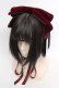 画像1: axes femme kawaii / ベロアリボンヘッドドレス  ワイン O-26-04-09-1003-AX-AC-IG-OS (1)