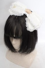 画像1: LIZ LISA / ドーリーレースリボンカチューシャ  シロ O-26-04-09-1024-LO-AC-YM-ZT0415V (1)