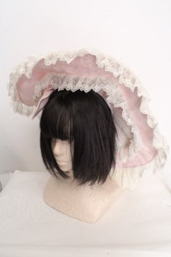 画像1: Sunny Tree / コサージュレーシーハット  ピンク O-26-04-09-1026-LO-AC-OW-OS