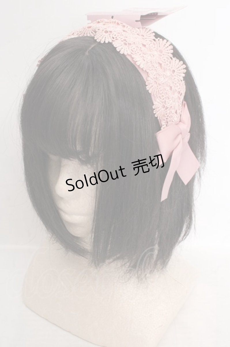 画像1: m petit by misako / TT*AMレースカチューシャ  ピンク O-26-04-09-1028-LO-AC-OW-ZT575-F002 (1)