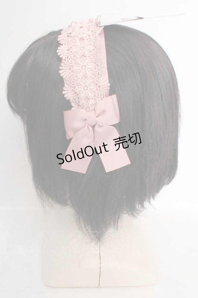 画像2: m petit by misako / TT*AMレースカチューシャ  ピンク O-26-04-09-1028-LO-AC-OW-ZT575-F002 (2)