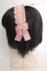 画像2: m petit by misako / TT*AMレースカチューシャ  ピンク O-26-04-09-1028-LO-AC-OW-ZT575-F002 (2)
