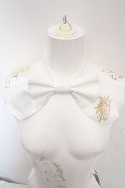 画像1: ALICE and the PIRATES / 堕天使プリントリボンタイ  ホワイト O-26-04-09-1030-PA-ZA-IG-OS