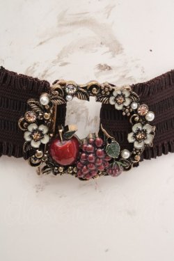 画像1: axes femme / シーズナルフルーツゴムベルト  ブラウン×ゴールド O-26-04-09-1033-AX-ZA-IG-OS