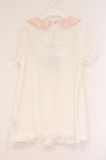 画像3: axes femme POETIQUE / レース襟Aラインプルブラウス M シロ×ピンク O-26-04-09-056-AX-BL-OW-OS (3)