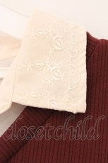画像2: axes femme / ベストレイヤード風プルオーバー M ワイン O-26-04-09-057-AX-BL-OW-OS (2)