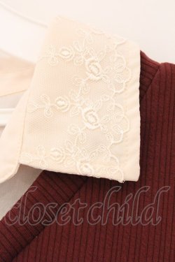 画像2: axes femme / ベストレイヤード風プルオーバー M ワイン O-26-04-09-057-AX-BL-OW-OS