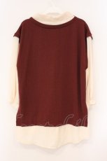 画像3: axes femme / ベストレイヤード風プルオーバー M ワイン O-26-04-09-057-AX-BL-OW-OS (3)