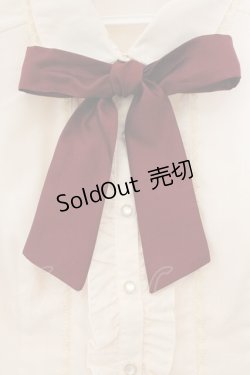 画像2: axes femme / リボン付半袖ブラウス M キナリ O-26-04-09-060-AX-BL-OW-OS