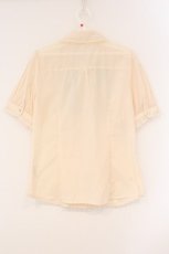 画像3: axes femme / リボン付半袖ブラウス M キナリ O-26-04-09-060-AX-BL-OW-OS (3)