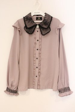 画像1: Rojita / 衿レース前立てフリルブラウス F ピンク O-26-04-09-062-LO-BL-OW-OS