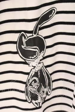 画像2: NieR Clothing / 襟付きボーダーBIGカットソー F ホワイトｘブラック O-26-04-09-063-PU-TO-YM-OS