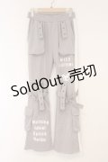 NieR Clothing / ボンテージベルト付きスウェットワイドパンツ F グレー O-26-04-09-065-PU-PA-YM-OS
