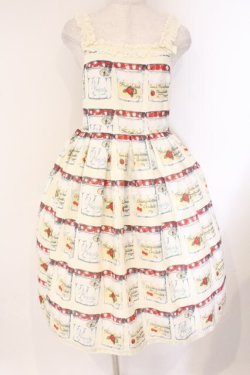 画像1: Emily Temple cute / 復刻JAM瓶キャミワンピース  アイボリー O-26-04-09-005-ET-OP-IG-OS