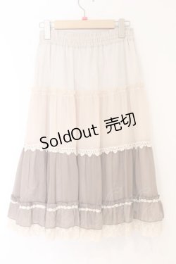 画像3: axes femme / 楊柳グラデーションスカート M ベージュ×ブラウン O-26-04-09-069-AX-SK-IG-OS