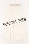 axes femme / レース使いロングスカート  アイボリー O-26-04-09-070-AX-SK-IG-OS
