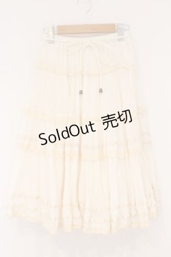 画像1: axes femme / レース使いロングスカート  アイボリー O-26-04-09-070-AX-SK-IG-OS