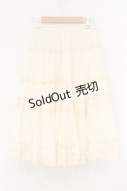 画像3: axes femme / レース使いロングスカート  アイボリー O-26-04-09-070-AX-SK-IG-OS