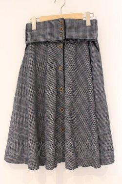 画像1: axes femme / コルセット風ベルトスカート  グレー O-26-04-09-072-AX-SK-IG-OS