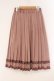 画像1: axes femme / サテンプリーツロングスカート  ピンクベージュ O-26-04-09-076-AX-SK-IG-OS (1)