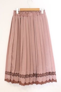 画像3: axes femme / サテンプリーツロングスカート  ピンクベージュ O-26-04-09-076-AX-SK-IG-OS