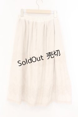 画像3: axes femme / スエード刺繍ロングスカート M アイボリー O-26-04-09-078-AX-SK-IG-OS