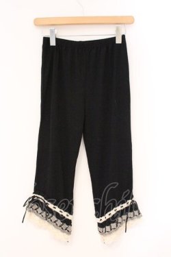 画像3: axes femme / はしごレースレギンス  クロ×アイボリー O-26-04-09-085-AX-PA-IG-OS