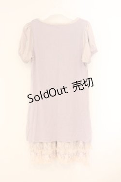 画像3: axes femme / カットソー花リース柄チュニ  ラベンダー O-26-04-09-087-AX-OP-IG-OS