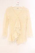 axes femme / 透かし編みカーディガン  生成り O-26-04-09-088-AX-TO-IG-OS