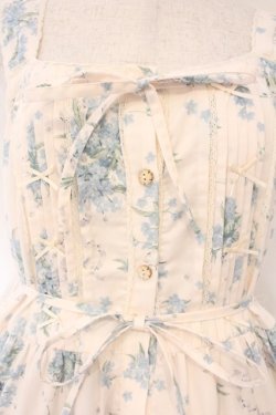 画像2: LUCKY FLOWER / Tower of Flower ティアードドレス  アイボリー×サックス O-26-04-09-006-LO-OP-IG-OS