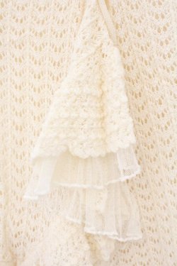 画像2: axes femme / 透かし編みカーディガン  生成り O-26-04-09-088-AX-TO-IG-OS